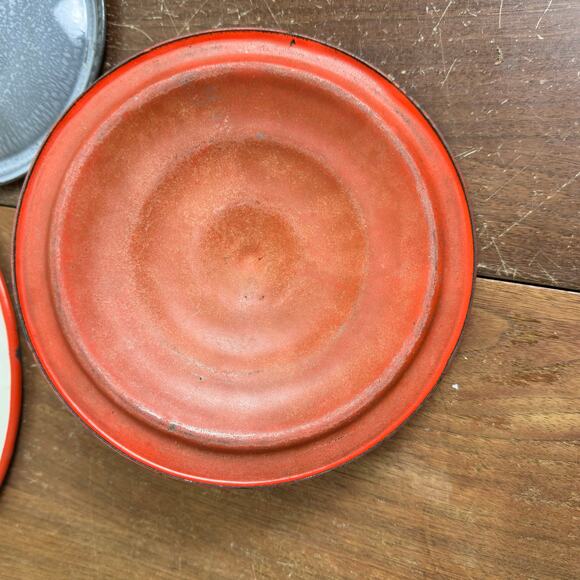 Set Bundle of Vintage Enamelware Graniteware lids Replacements Wall‎ Decor - Picture 5 of 12